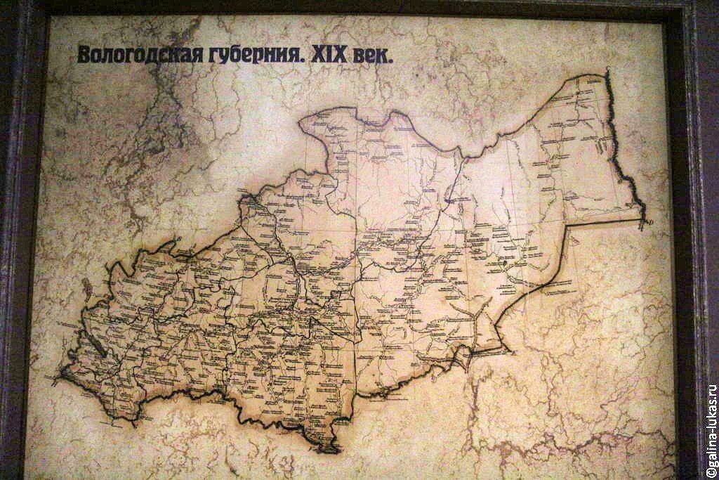 Карта вологодской губернии 1906