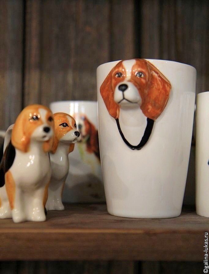 Дымов керамика чашка с собакой